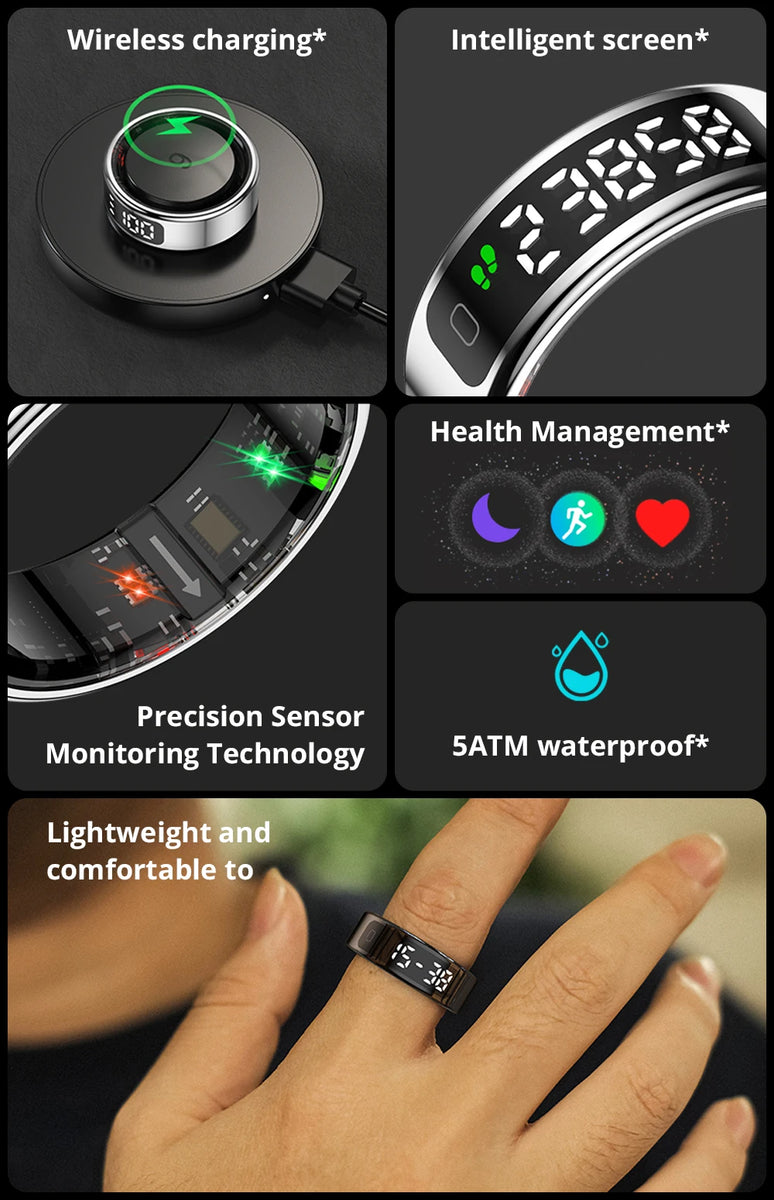 COLMI R12 Smart Ring with Display Screen & Touch