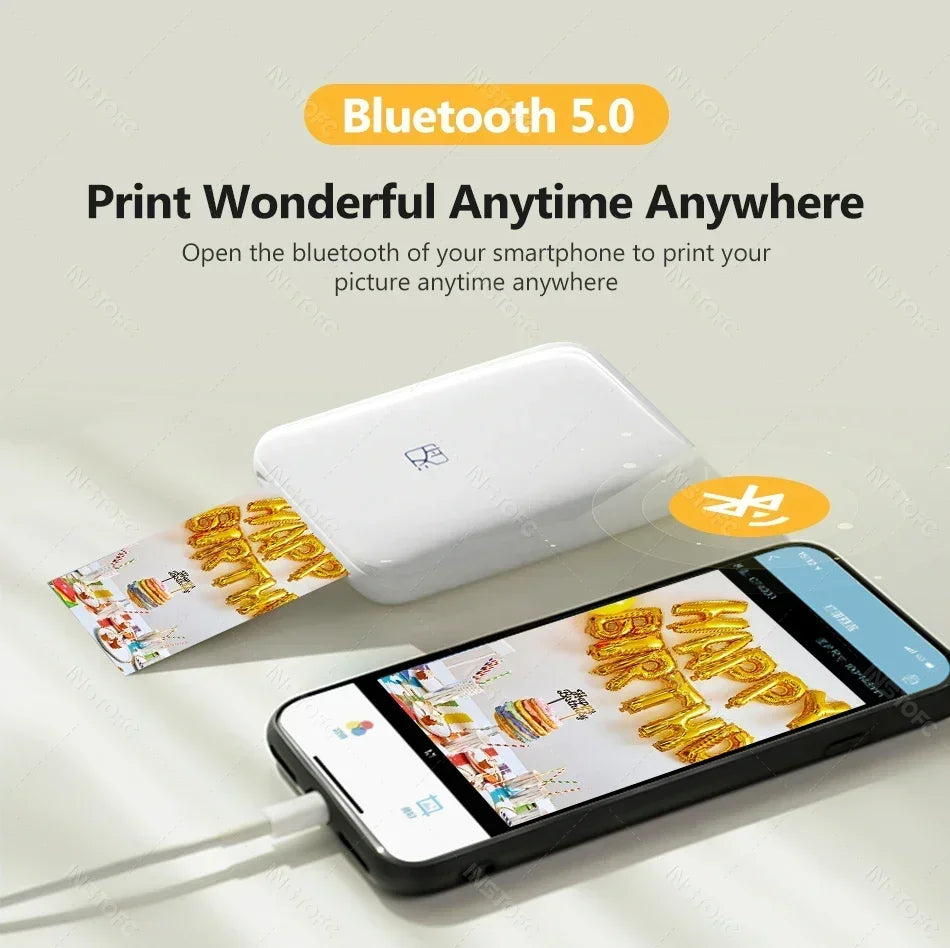 Mini Wireless Color Photo Printer