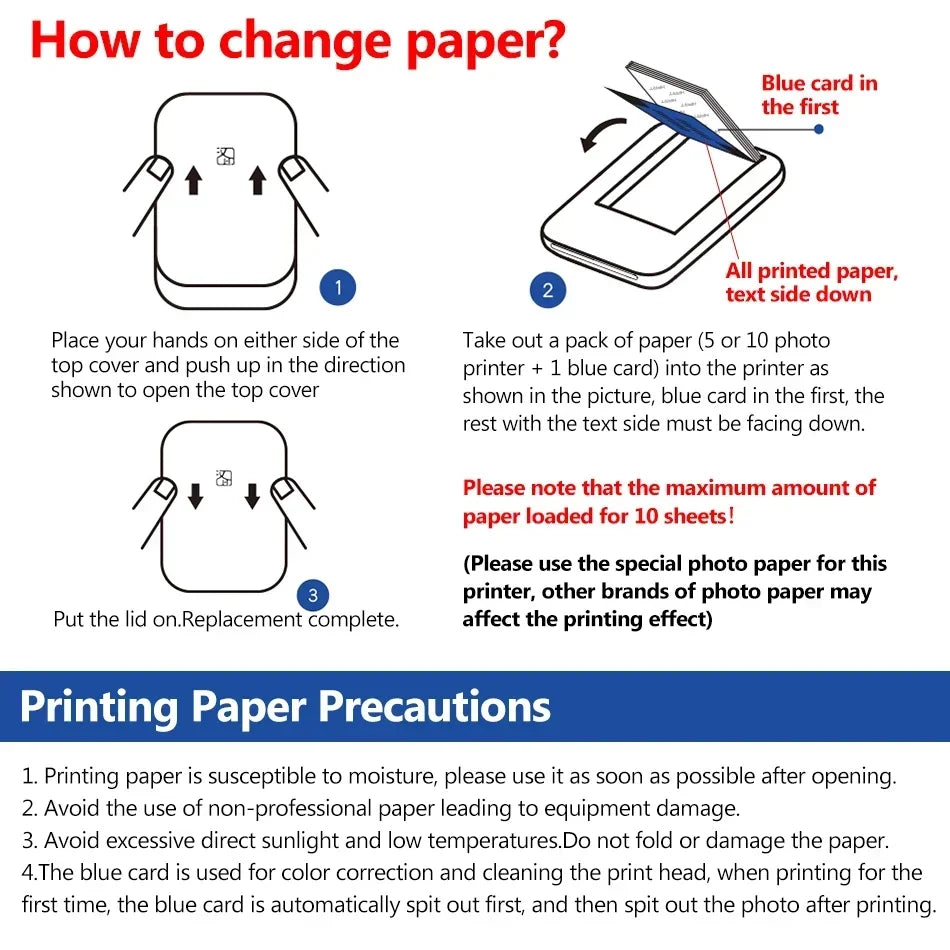 Mini Wireless Color Photo Printer