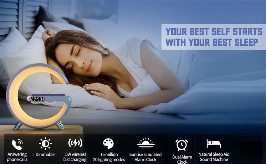 Wireless Charging Alarm Clock Speaker