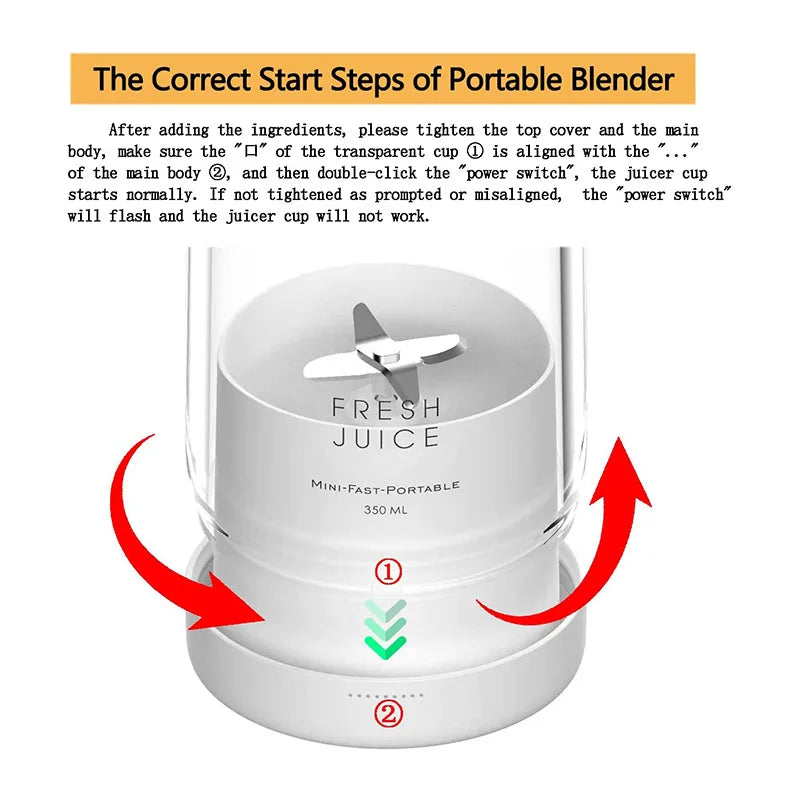 Mini Portable Electric Juicer