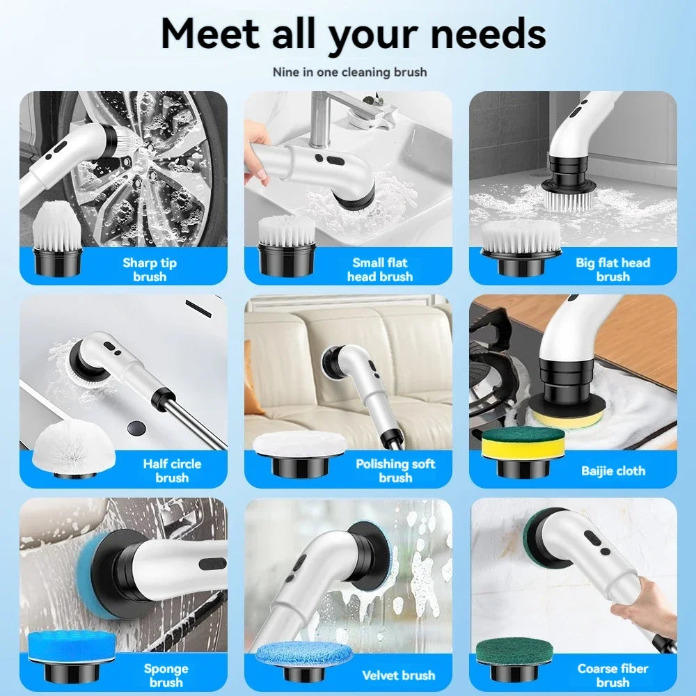 9-in-1 Electric Cleaning Brush