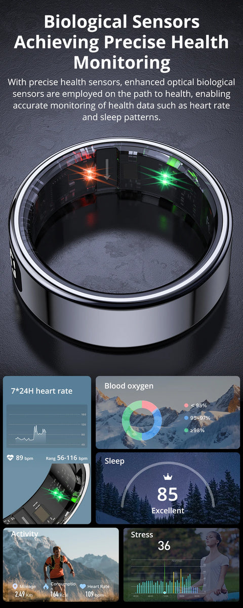 COLMI R12 Smart Ring with Display Screen & Touch