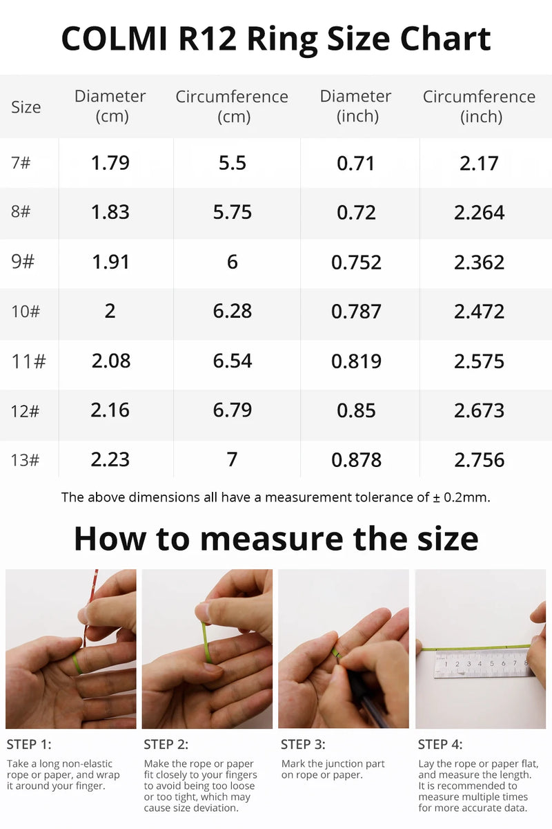 COLMI R12 Smart Ring with Display Screen & Touch