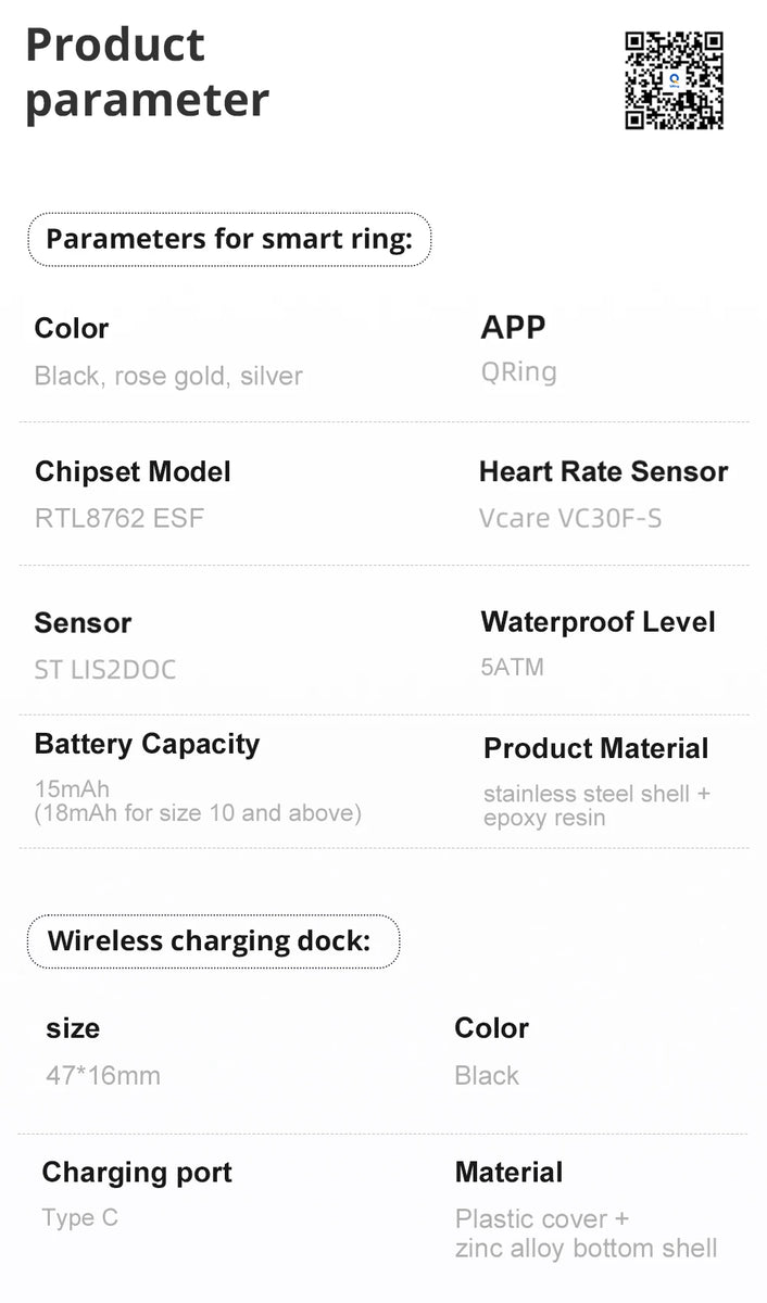 COLMI R12 Smart Ring with Display Screen & Touch
