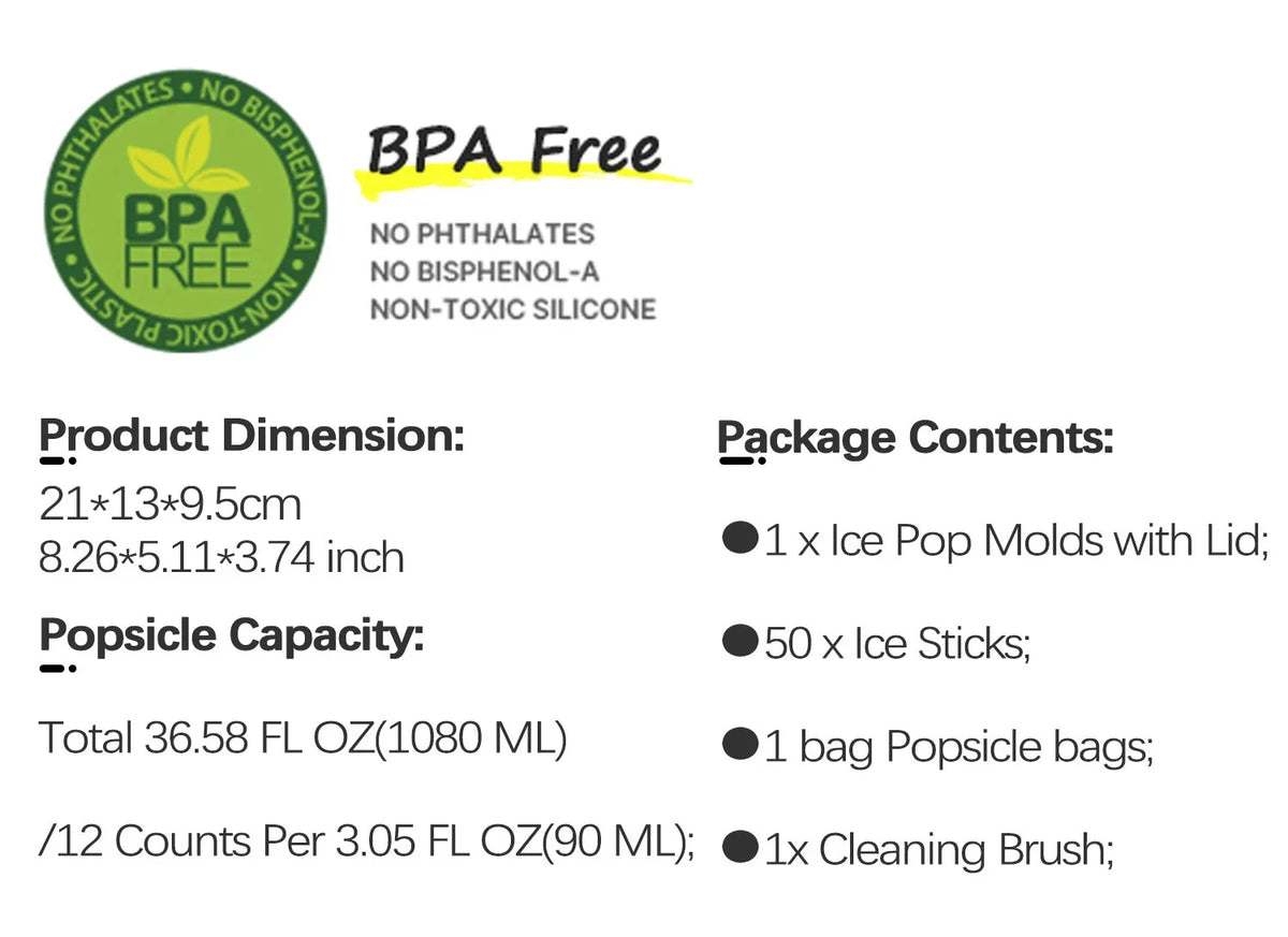 Silicone DIY Popsicle Molds